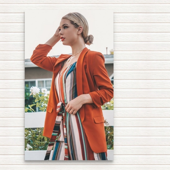 Striped Jumpsuit Multicolor Designer Rainbow Go to NEW listing - Picture 2 of 9